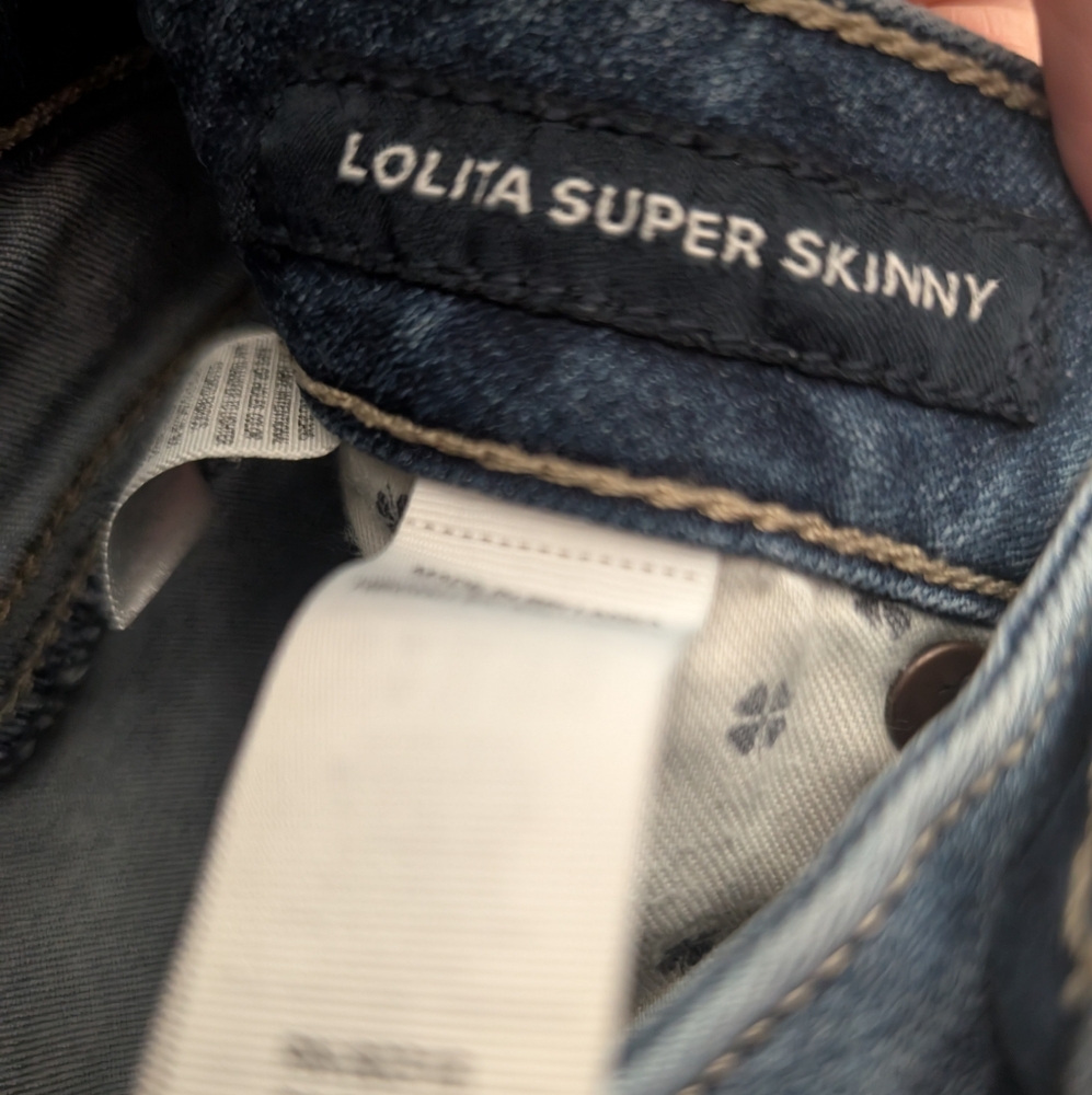 Lucky Brand Lolita Super Skinny Distressed Jeans, Size 0/25 - Picture 14 of 14